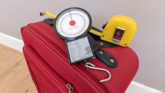 balance pour peser une valise