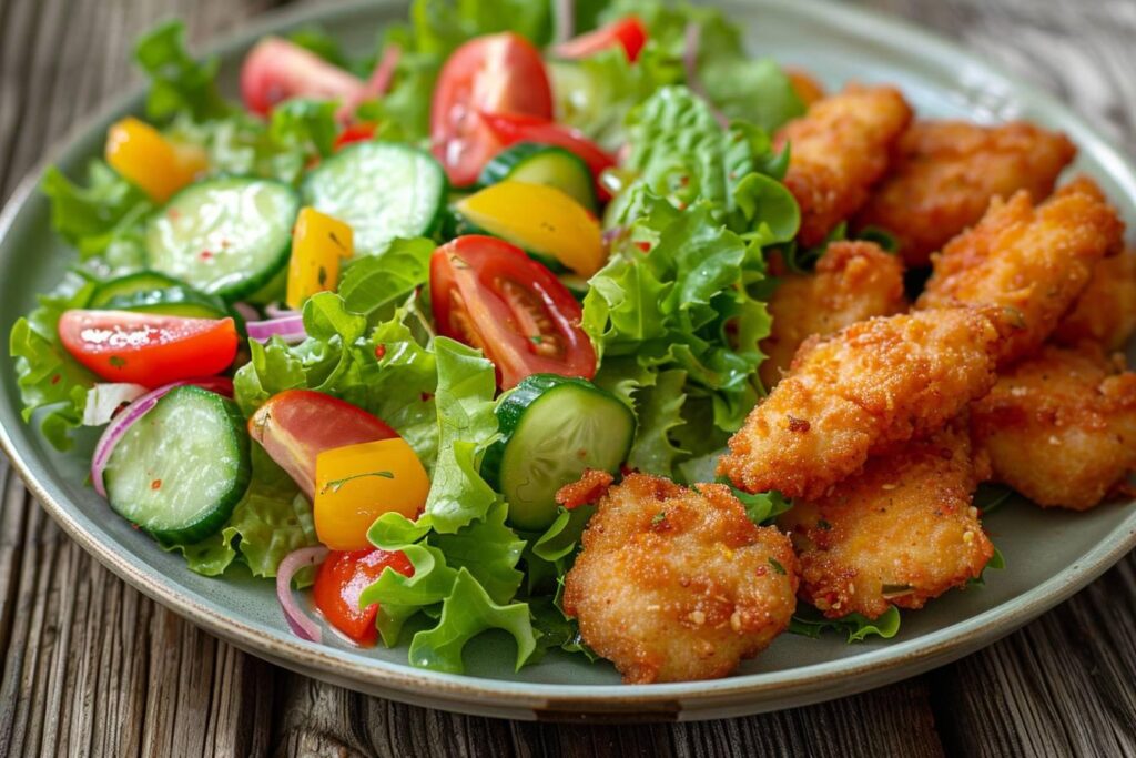 salade friaiche avec accras de morue